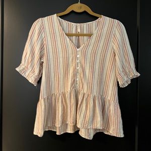 Rylee & Cru women’s Maddy Blouse | Multi-Stripe | Sml